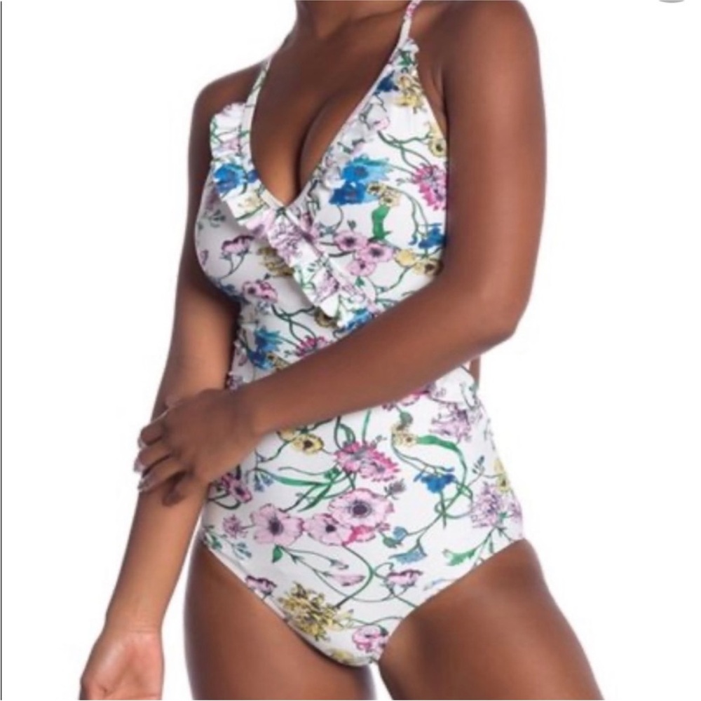 Juicy Couture Black Label Pink Floral One Piece Large